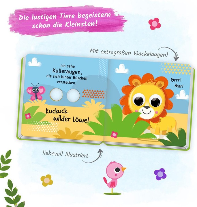 Produktbild Pappenbuch mit Kulleraugen Mein Kulleraugenbuch Dschungeltiere (Deutsch, Trötsch Verlag GmbH & Co. KG, 2023)