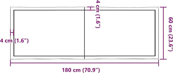 Produktbild VidaXL Aneta (180 x 60 x 4 cm)