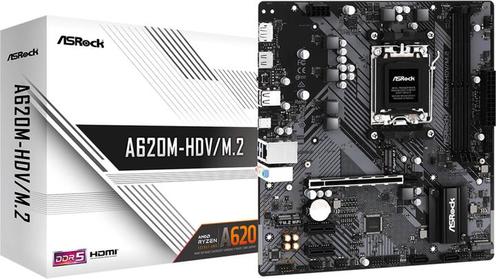 Produktbild AsRock A620M-HDV/M.2 (AM5, AMD A620, mATX)