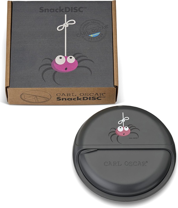 Image du produit Carl Oscar Small SnackDISC ™ 5 chamber rotating Gray - Spider snack container
