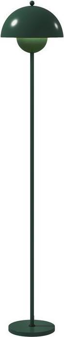 Swisshandel24 Stehlampe, runder Schirm, Fussschalter, langes Kabel, eleganter Look, Stahl, Grün (E27)