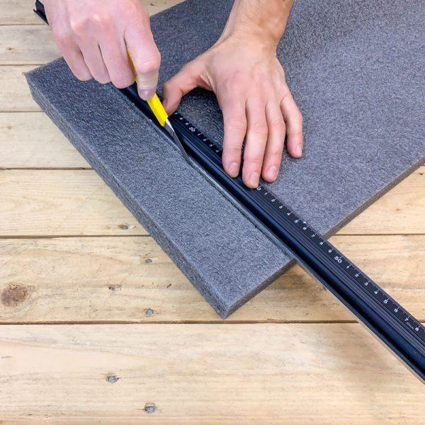 Actual product image LeanCraft LeanFoam tool foam, shadow board 58x48 cm graphite for drawers and trolleys
