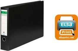 Actual product image Elba Folder rado DIN A3 landscape, spine width: 80 mm, black hardboard, with cover sheet and grip hole (A3, 80 mm, 1 pcs.)