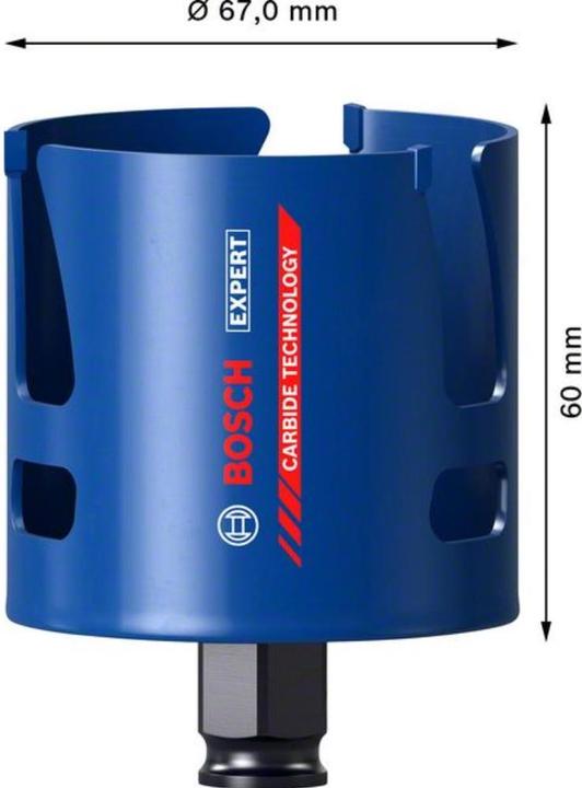 Productafbeelding Bosch Professional Zubehör Expert gatenzaag voor bouwmateriaal, 67 x 60 mm (67 mm)