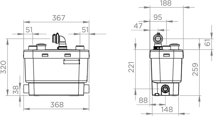 Image du produit SFA Pompe domestique professionnelle SaniSpeed + (Pompe des égouts)