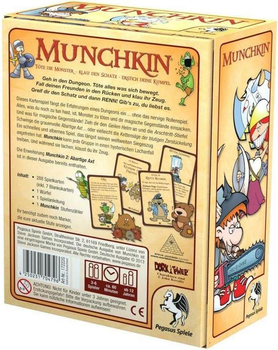 Produktbild Pegasus Munchkin 1 + 2 (Deutsch, 3 - 6 Spieler)