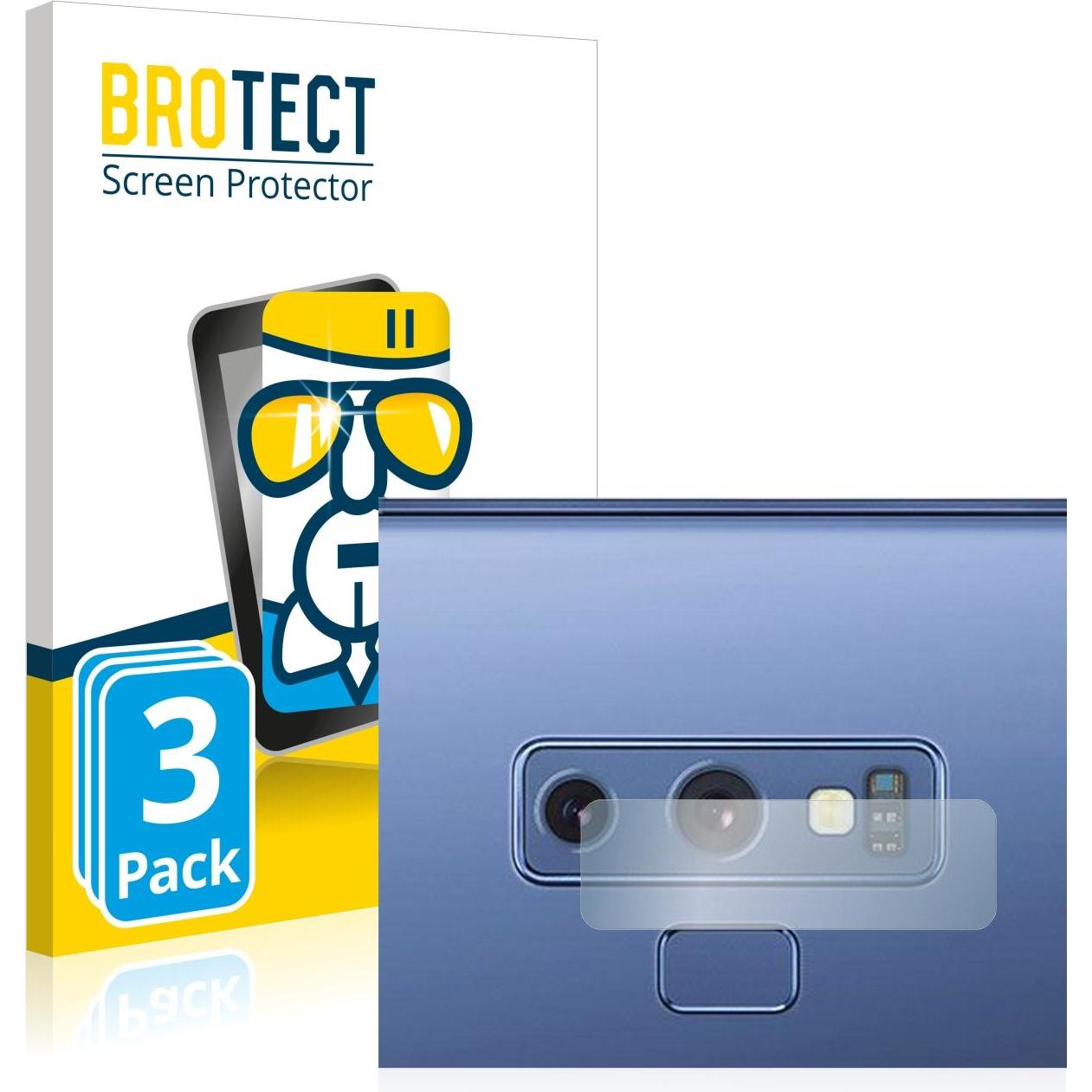 BROTECT AirGlass Panzerglasfolie (3 Stück, Samsung Galaxy Note 9), Smartphone Schutzfolie, Transparent