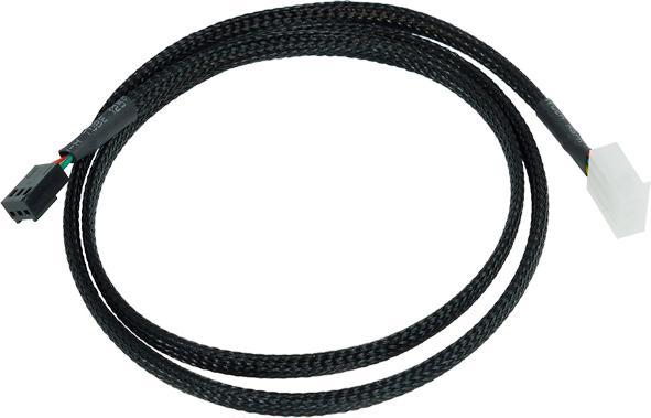 Phobya Durchflusssensorkabel 3 Polig 80cm Schwarz gesleevt