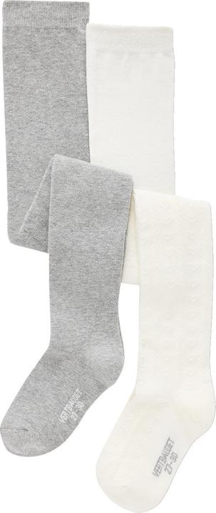 Produktbild Vertbaudet 2er-Pack Strumpfhosen mit Herzmuster & Unifarben, Mädchen