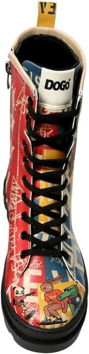 Actual product image Dogo Vegan Leather Multicolor Long Zip Boots (41)