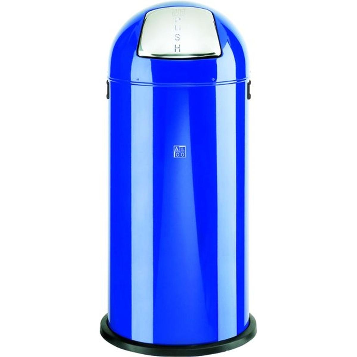 Thumbnail - Alco Abfallsammler mit Push-Klappe 52 Liter blau, Abfalleimer, Blau