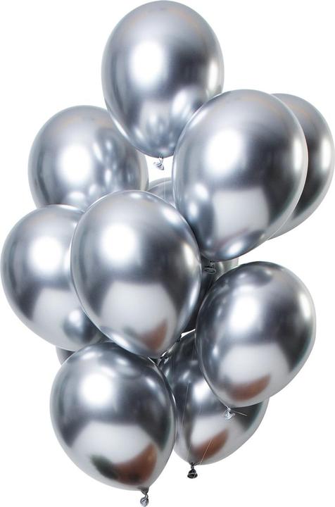 Actual product image Folat Balloons mirror effect silver (12x)