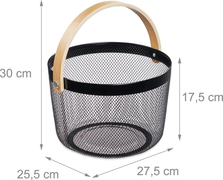 Produktbild Relaxdays Drahtkorb (1 x, 27.5 x 25.5 x 30 cm)
