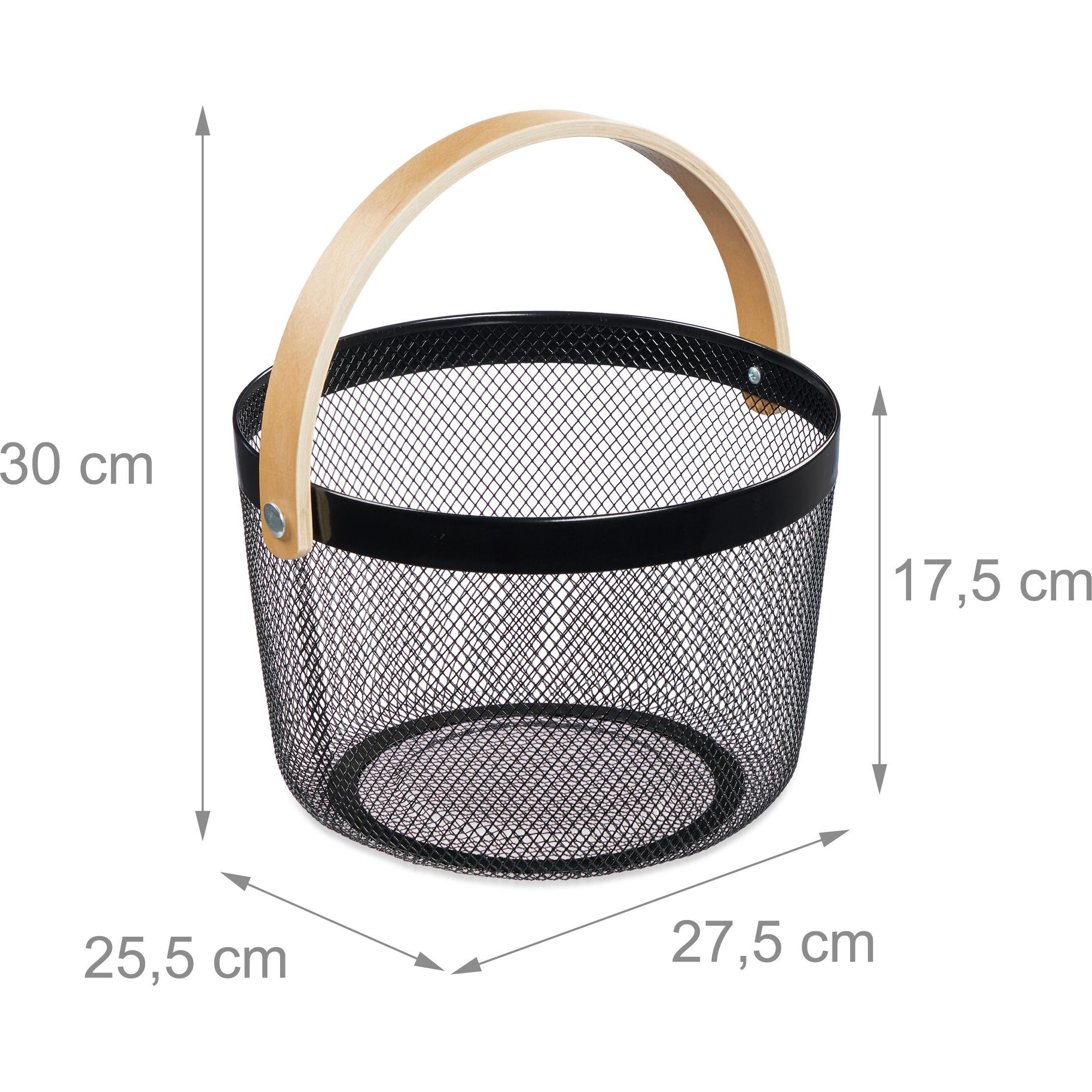 Thumbnail - Relaxdays, Aufbewahrungskorb, Drahtkorb (1 x, 27.5 x 25.5 x 30 cm)