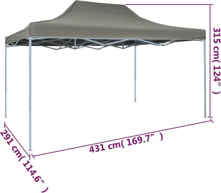 Actual product image vidaXL Partyzelt (431 cm, 291 cm)