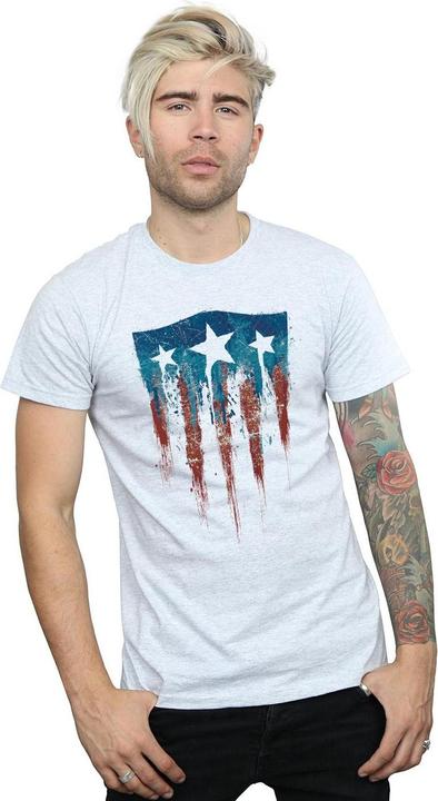 Produktbild Captain America Flagge Schild TShirt (L)