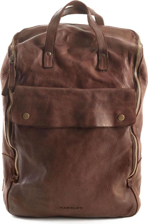 Actual product image Harolds Submarine backpack leather 37 cm laptop compartment