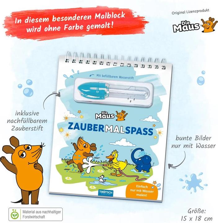 Produktbild Die Maus Zaubermalspass mit Wasserstift