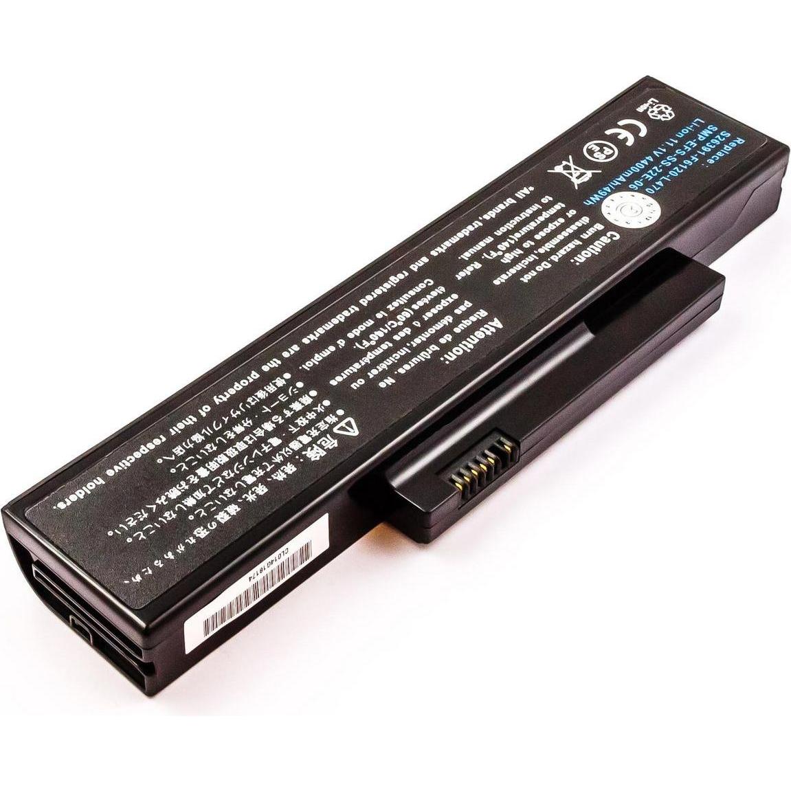 Thumbnail - CoreParts Laptop Battery for Fujitsu (6 Zellen, 4600 mAh), Notebook Akku, Schwarz