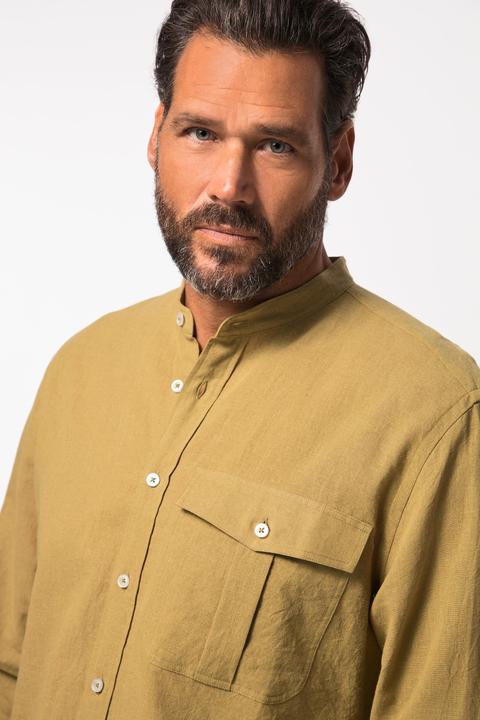 Produktbild JP1880 Hemd, Langarm, Leinenmix, Stehkragen, Modern Fit (3XL)