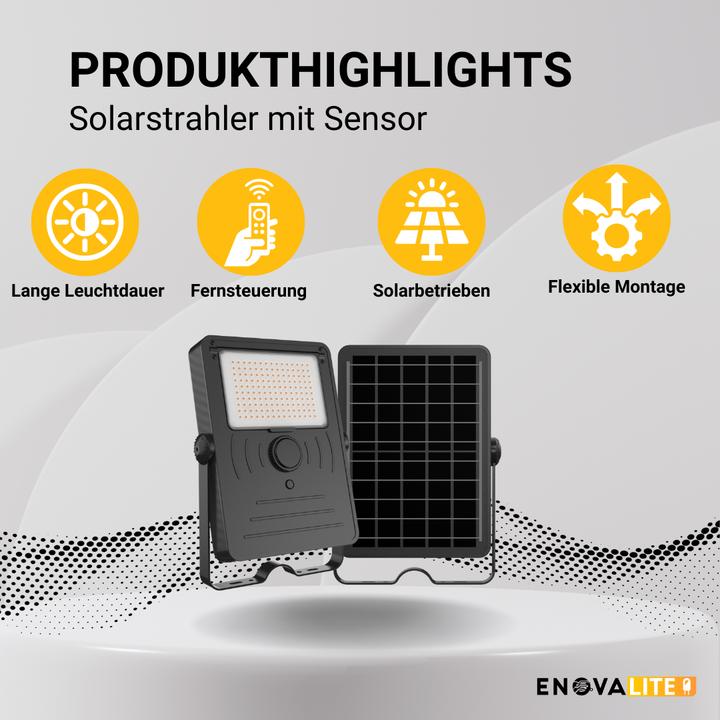 Produktbild Enovalite Solar LED-Strahler (1500 lm, IP65)