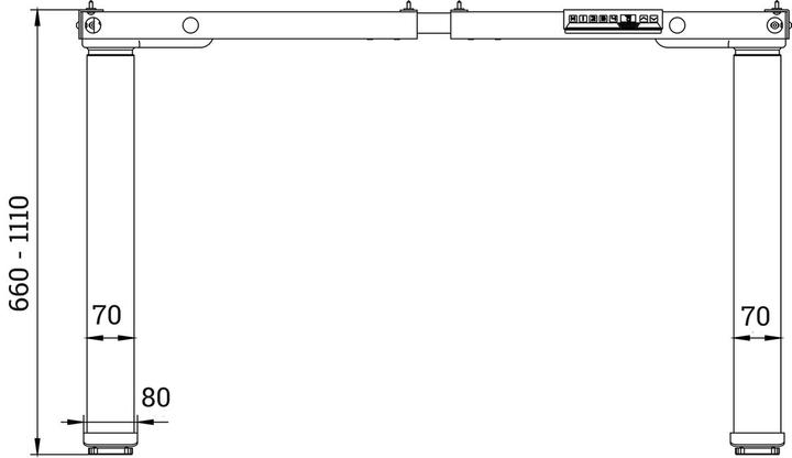 Actual product image OK-Line Elektro-Tischgestell SOLID 450, schwarz
