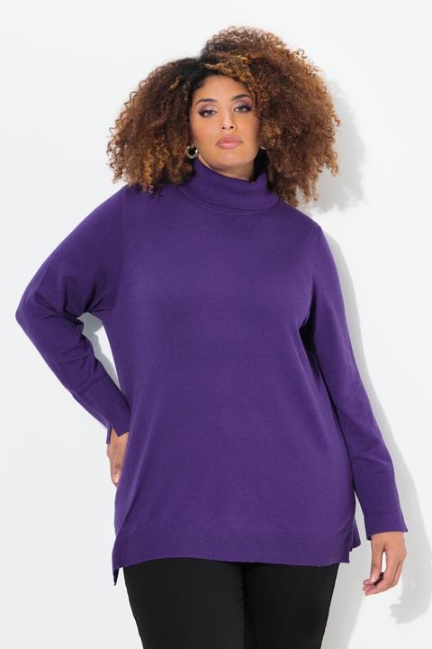 Produktbild Ulla Popken Rollkragenpullover, breite Rippbündchen, Langarm (42, 44)