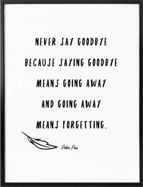 Image du produit Trenddeko Never say Goodbye (24 x 30 cm)