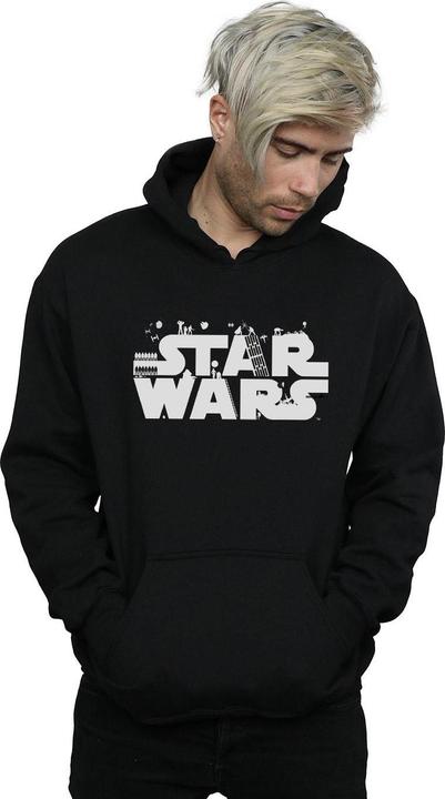 Immagine prodotto Star Wars Minimalist Logo Felpa con Cappuccio Uomo (XXL)