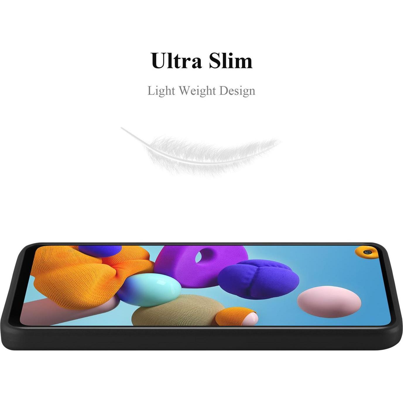Thumbnail - Cadorabo TPU Matt Metallic Cover (Samsung Galaxy A21s), Smartphone Hülle, Schwarz