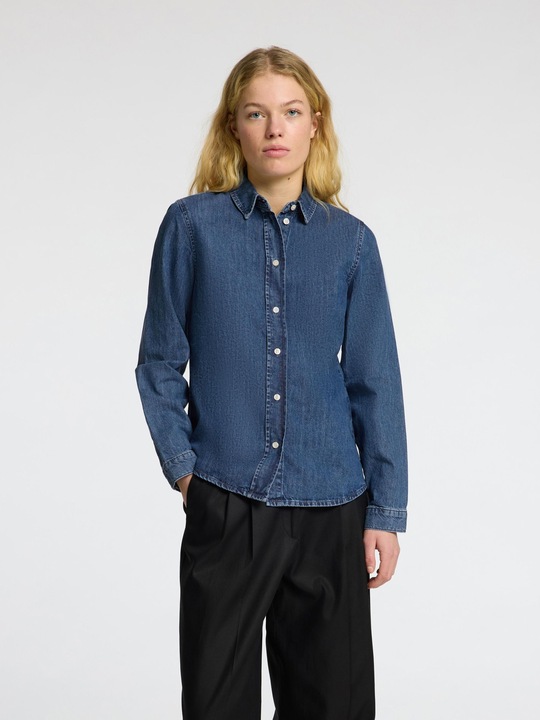 Immagine prodotto Selected Femme Camicia in denim a maniche lunghe aderente al corpo (36)