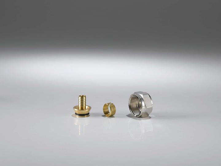 Productafbeelding Empur Compressiefitting PURTHERM 17x2mm, voor roestvaststalen verdeler, MS vernikkeld