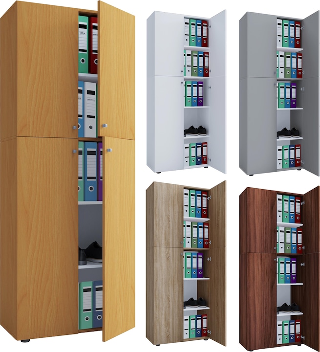 Productafbeelding VCM Kantoorkast Archiefkast Lona 5-voudige draaideuren (70 x 40 x 184 cm)