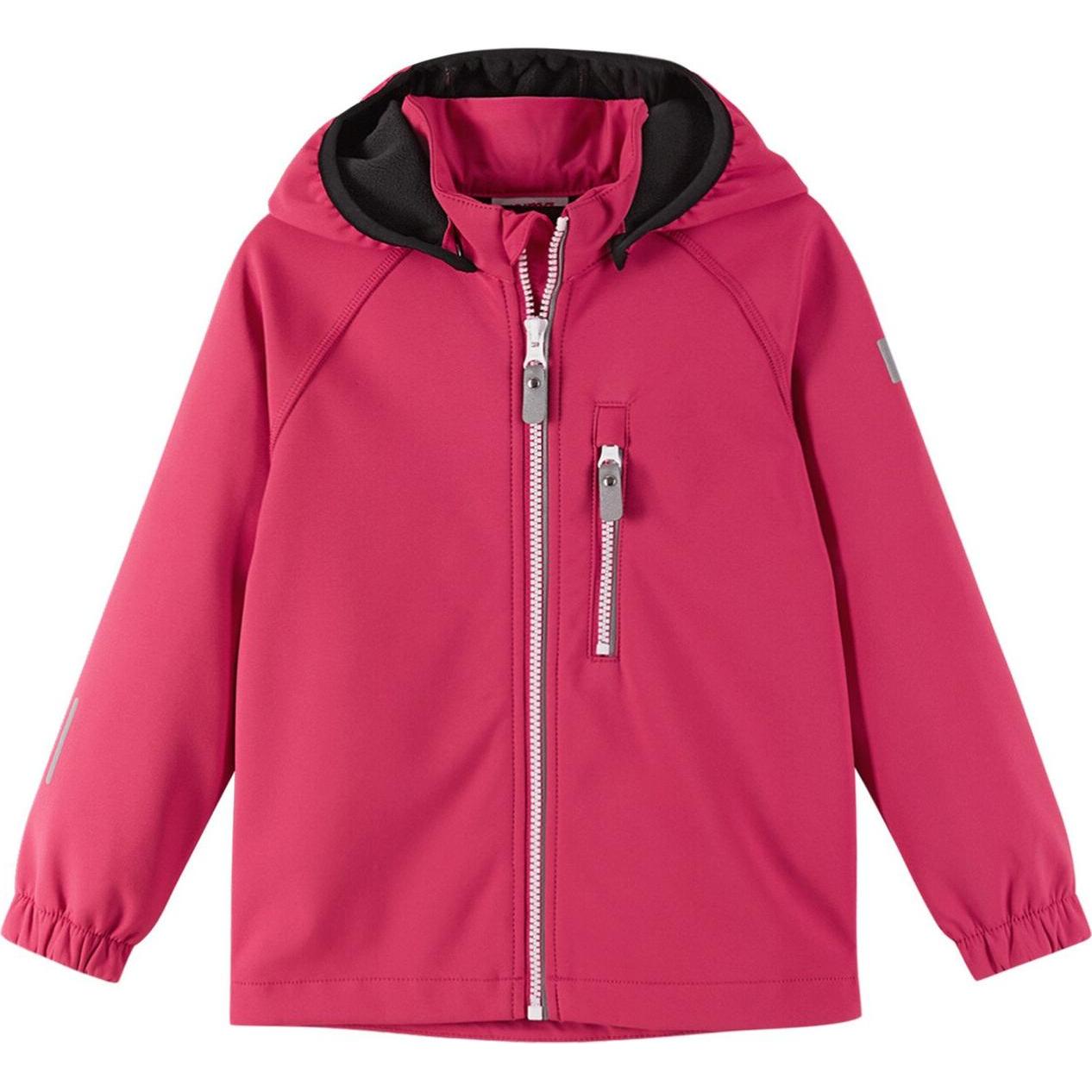Reima, Mädchen, Jacke, Kinder Softshell Jacke Vantti Bright Berry (128), Rosa, 128