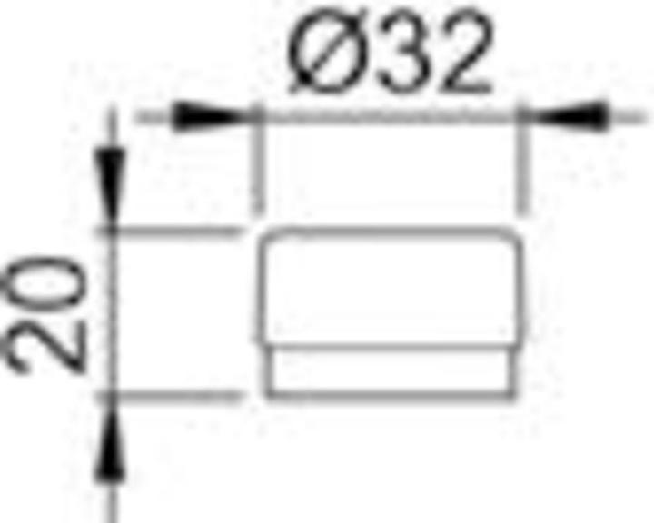 Produktbild Hoppe Wandtürstopper Ø 32 mm Höhe 20 mm Edelstahl F69 matt (1 Stück)
