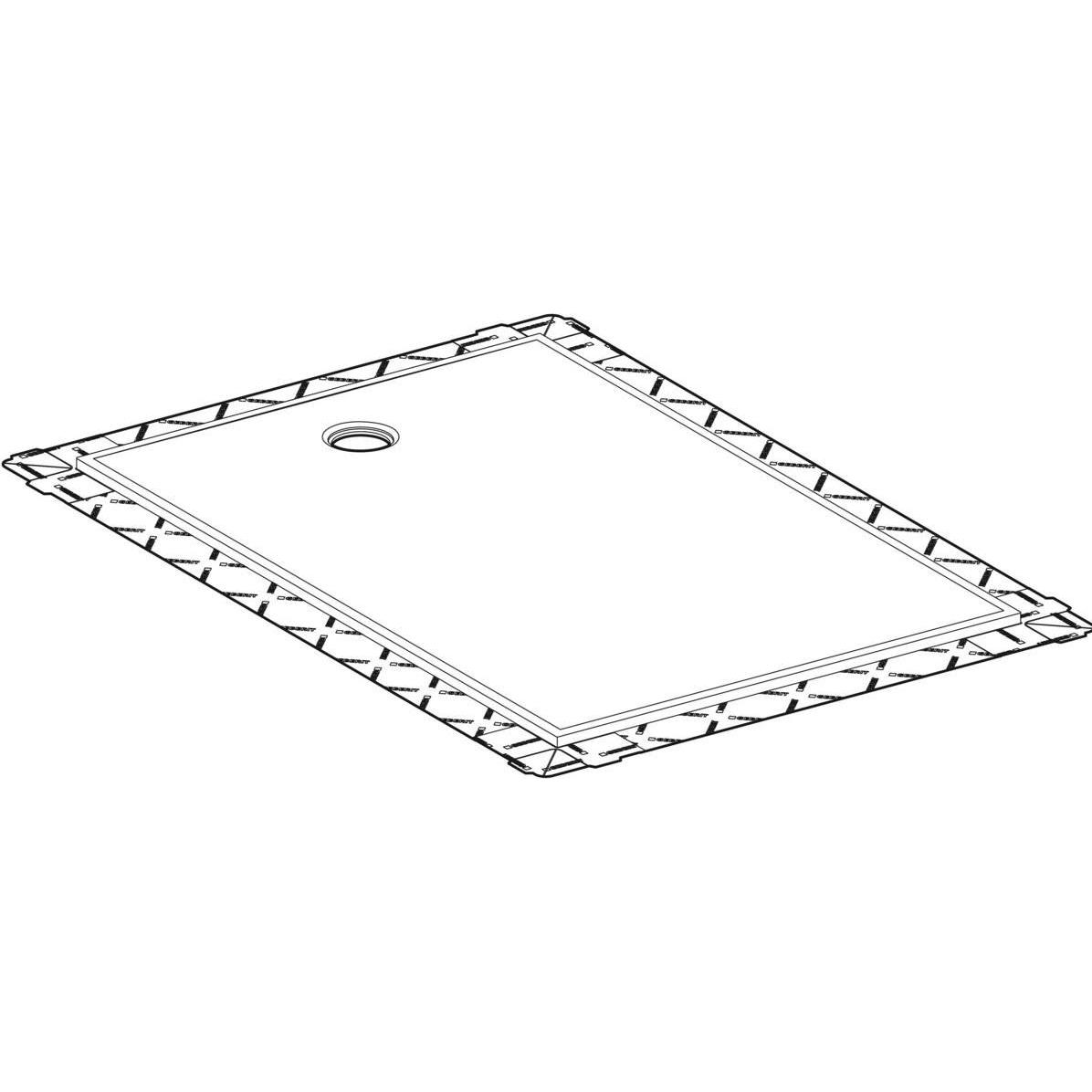 Thumbnail - Geberit, Duschwanne, Duschfläche Setaplano, 154.292.11.1, 75x90 cm, Höhe 4,5 cm, weiss-alpin