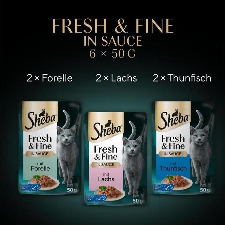 Immagine prodotto Sheba Fresh&Fine 6, Lachs,Thunf.,Forelle (Adulto, 6 pz., 300 g)