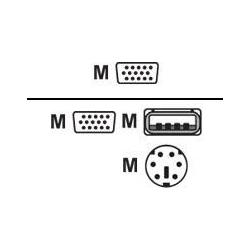 Thumbnail - LevelOne ACC-2102 KVM Kabel PS2 / USB 3m, KVM-Switch Kabel