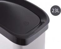 Actual product image Berilo plastic tilting wastebasket silver 23