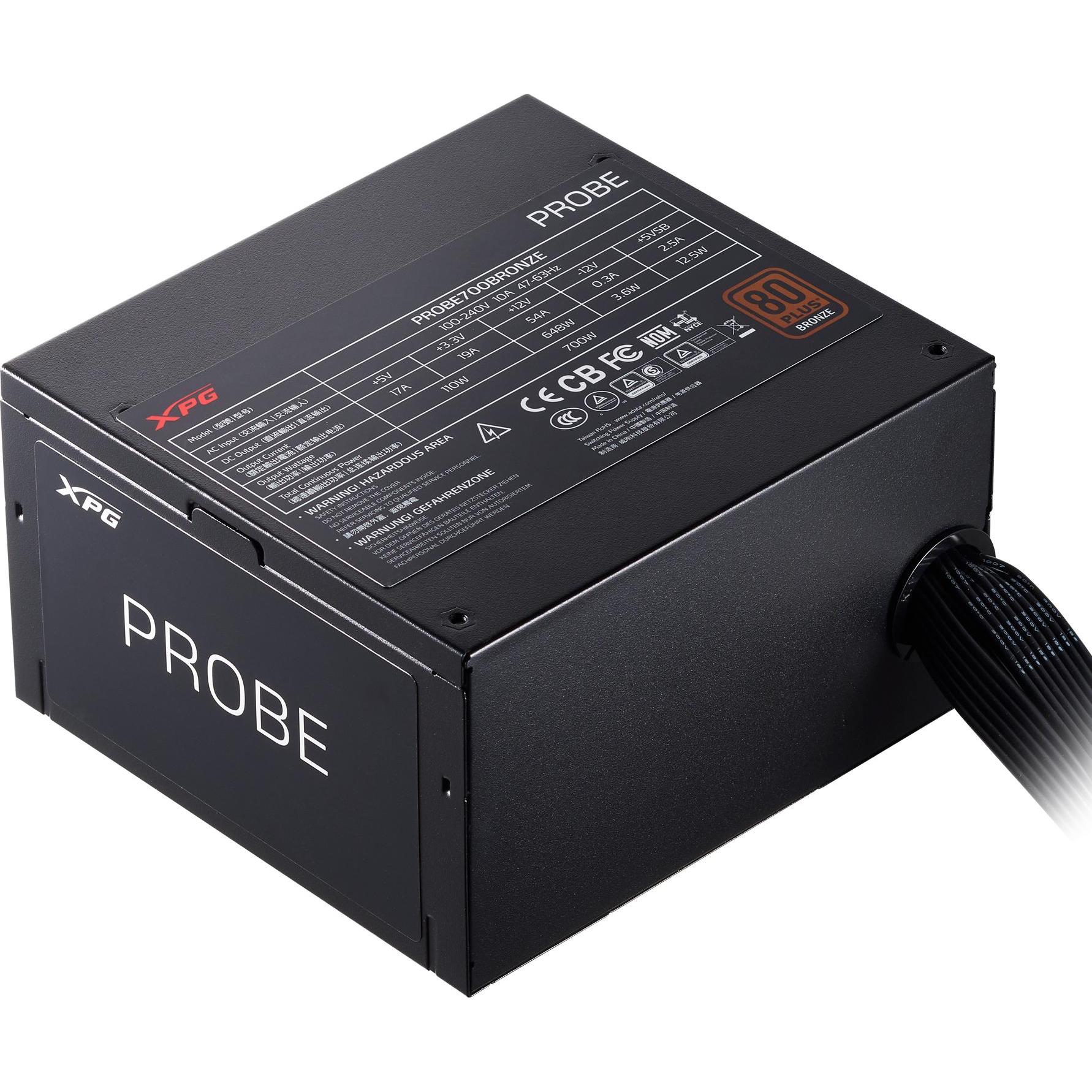 Adata Probe Bronze (600 W), Alimentatore PC, Nero