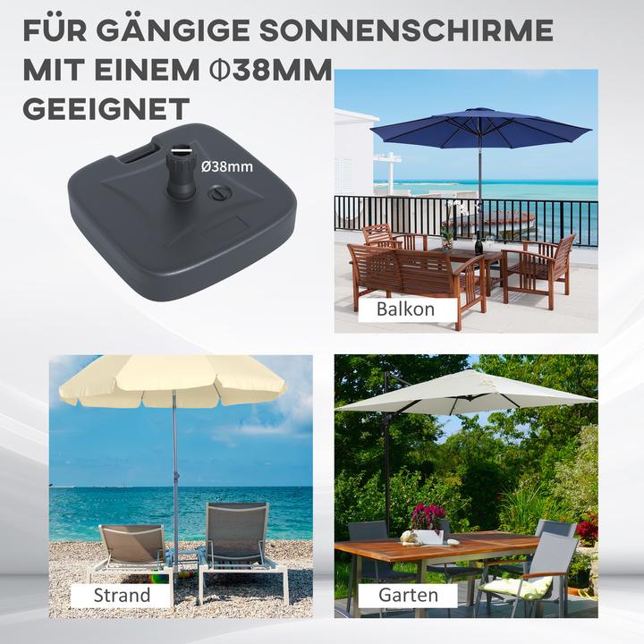 Actual product image Outsunny Parasol stand with rounded edges