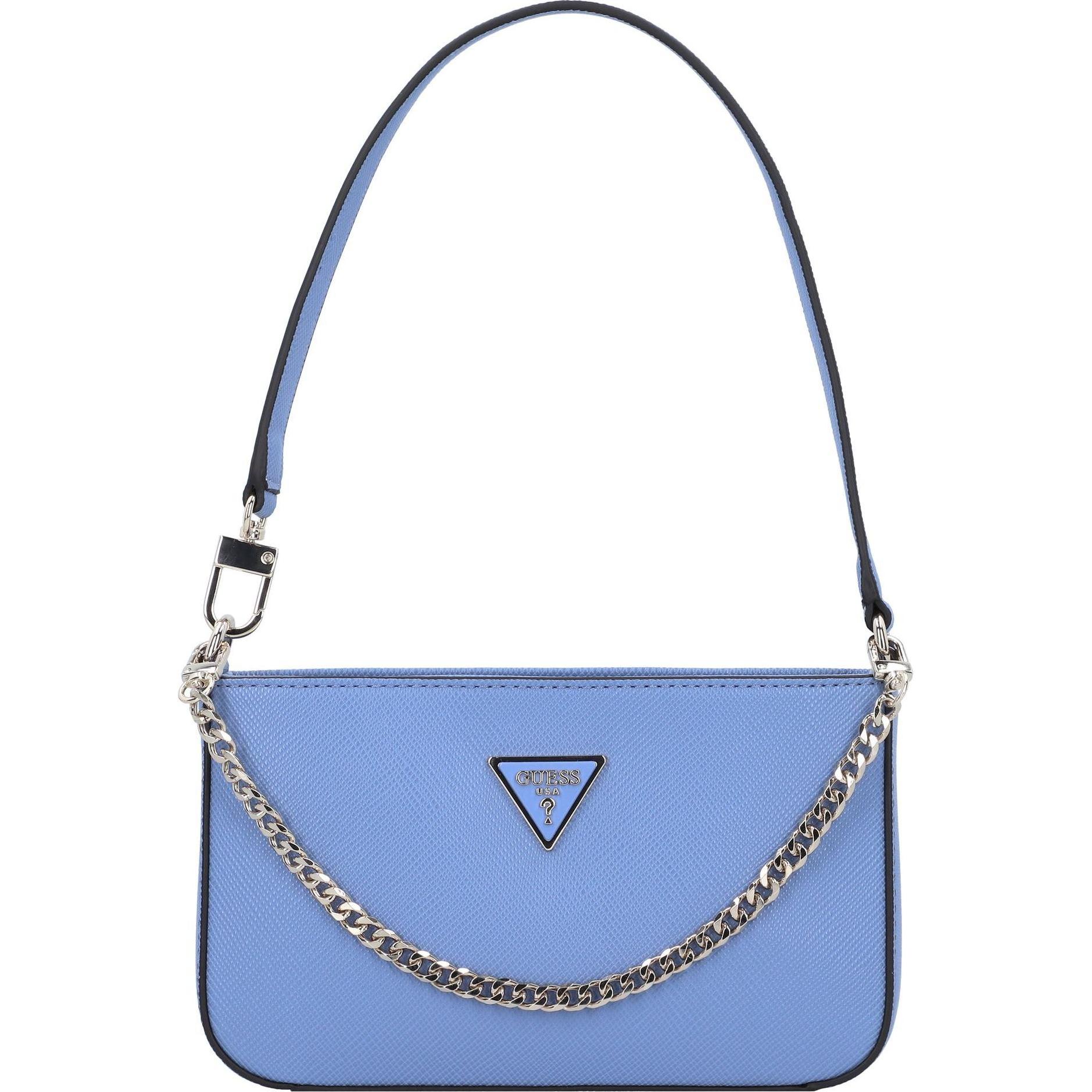 Guess, Handtasche, Noelle Mini Schultertasche 22 cm, Blau