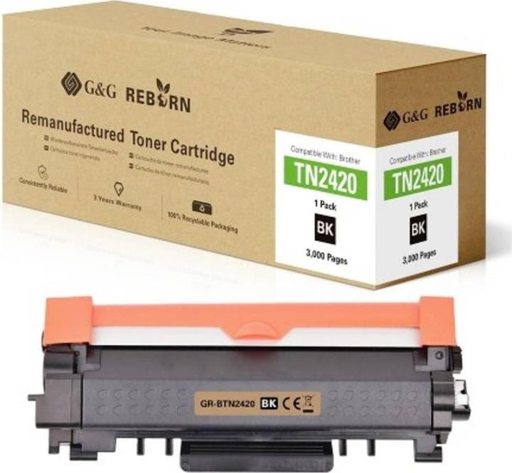 G&G Toner ersetzt Brother TN-2420 Kompatibel Schwarz 3000 Seiten Reborn remanuf (BK)