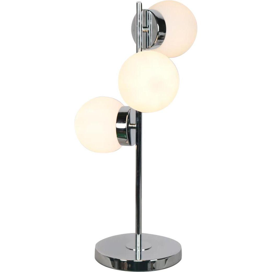DKD Home Decor, Lampada da tavolo, Desk lamp 26 x 26 x 59 cm Crystal Silver Metal White 220 V 50 W 23 x 23 x 49 cm