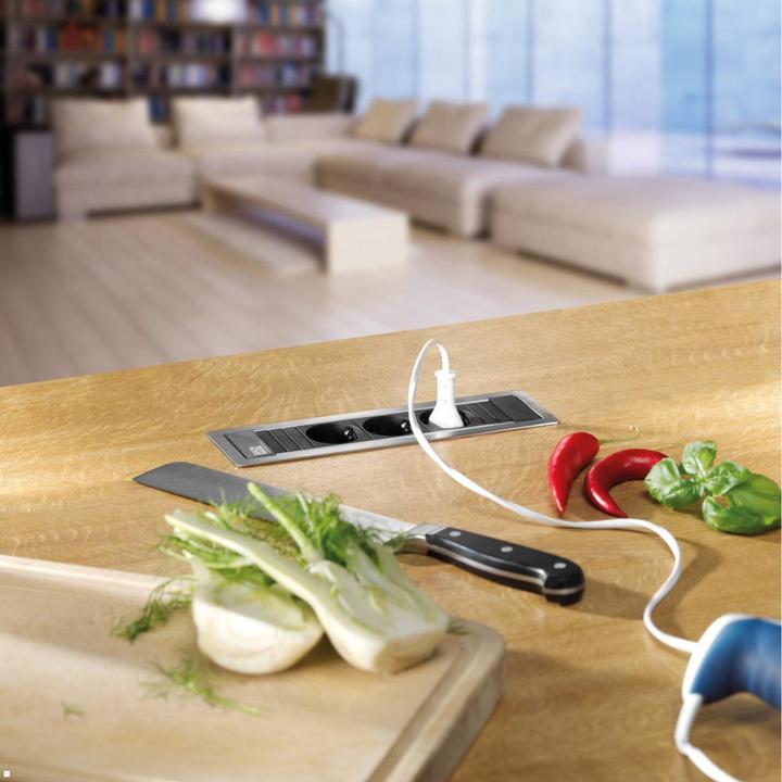 Image du produit Bachmann Power Frame 4x 2x prise de courant 1x USB-Charger A/C 1x CM (916.504) (2x, CEE 7/3)