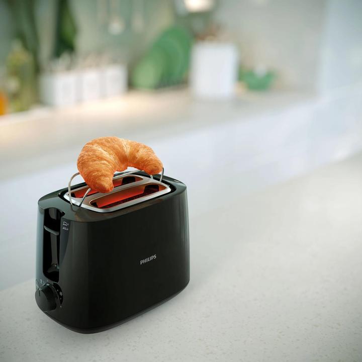 Productafbeelding Philips Daily Collection HD2583/90 broodrooster 2 sneetjes Zwart