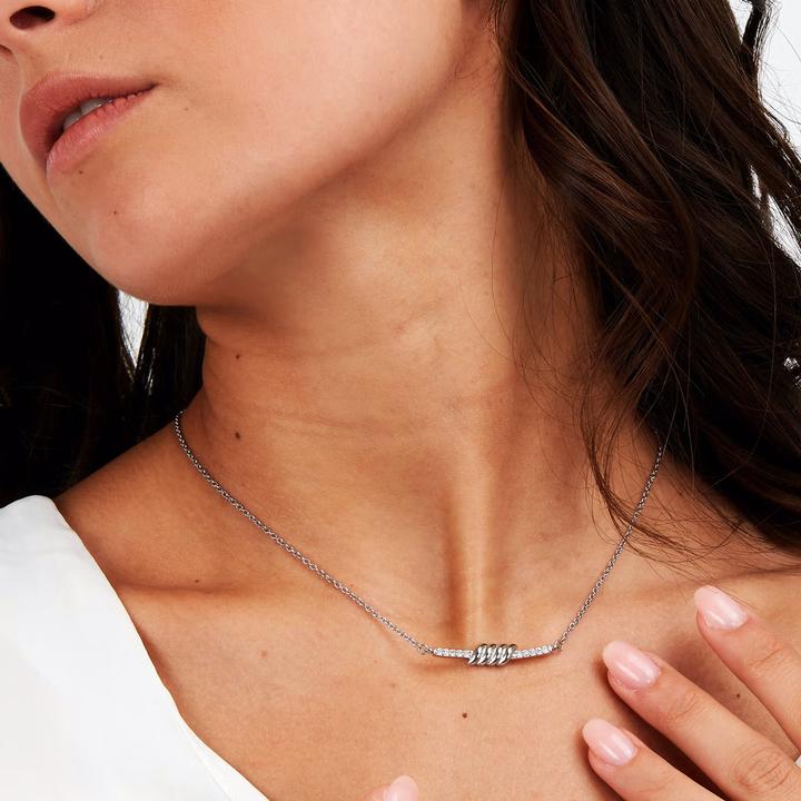 Actual product image Morellato Elegant steel necklace with Torchon crystals SAWZ04 (Stainless steel)