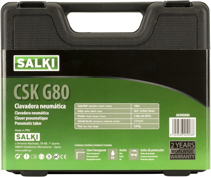 Actual product image Salki CSK G80 pneumatic nailer