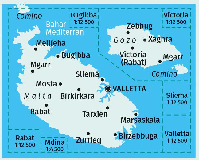 Actual product image Compass Map Malta, Gozo