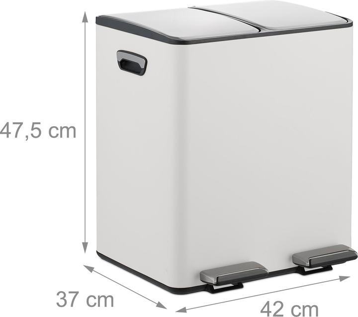 Immagine prodotto Relaxdays Mülleimer Küche 2x 15 Liter (15 l)
